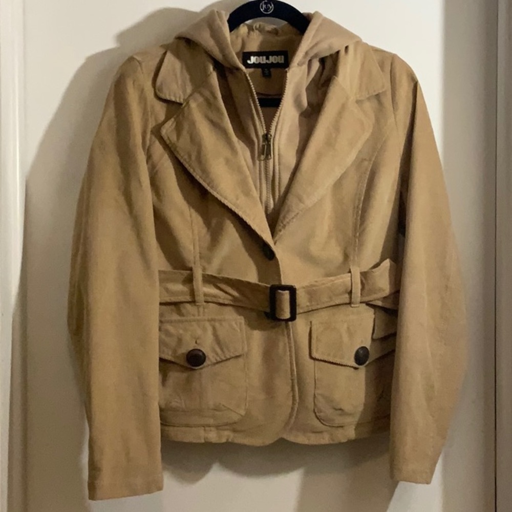 Corduroy Jacket with attached hood Medium